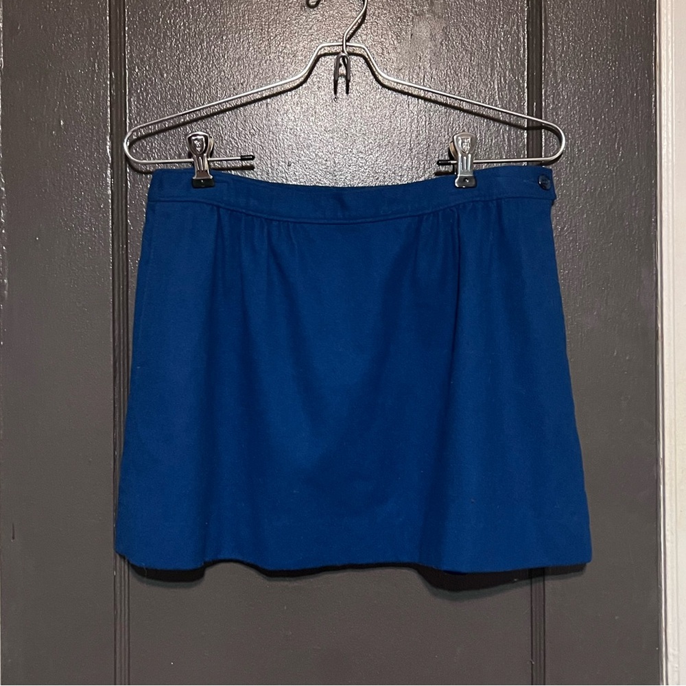 Pendleton Royal Blue 100% Wool Mini Skirt - Picture 2 of 6